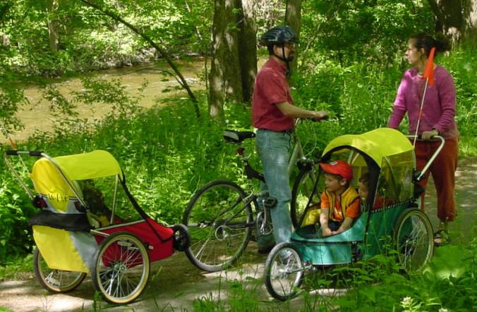 Can you bike on a trail with a bicycle trailer?