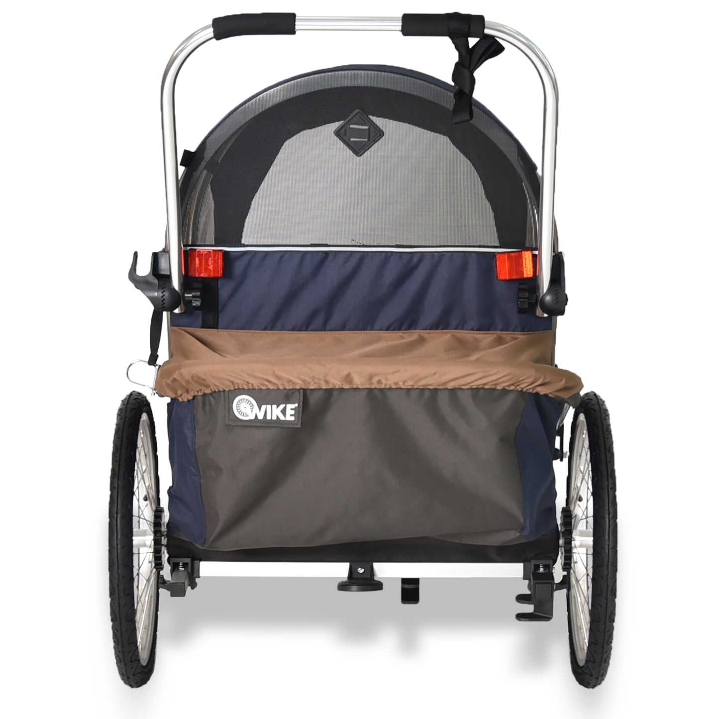 Wike Premium Double Children's Bike Trailer - Includes Stroller and Jogging Kit