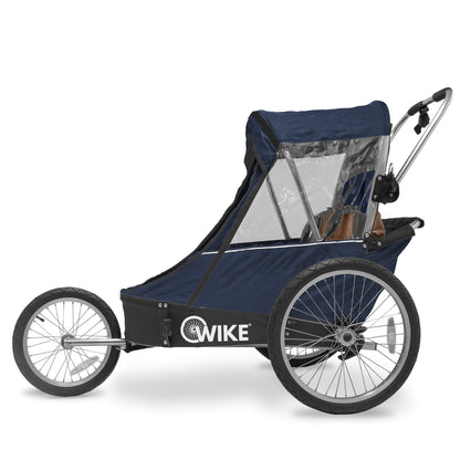 Wike Premium Double Children's Bike Trailer - Includes Stroller and Jogging Kit