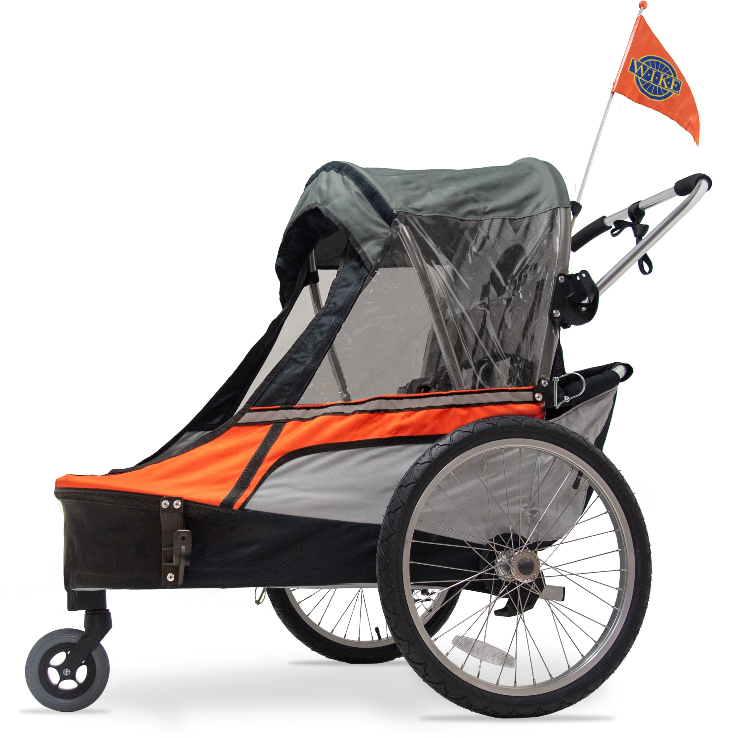 Double bike trailer jogger best sale