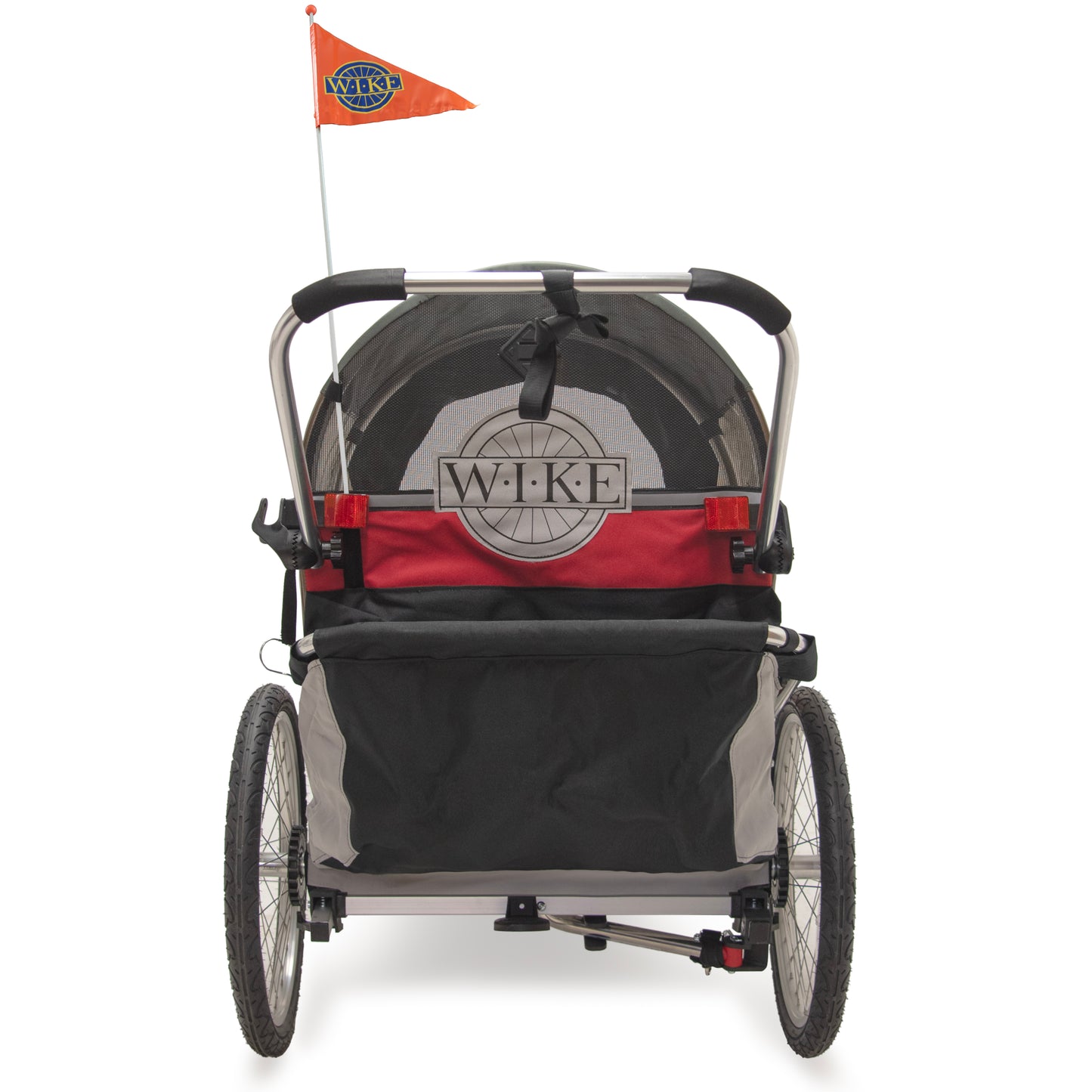 Wike Premium Double Children's Bike Trailer - Includes Stroller and Jogging Kit