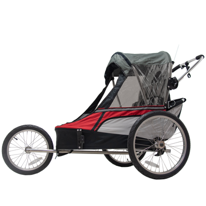 Wike Premium Double Children's Bike Trailer - Includes Stroller and Jogging Kit