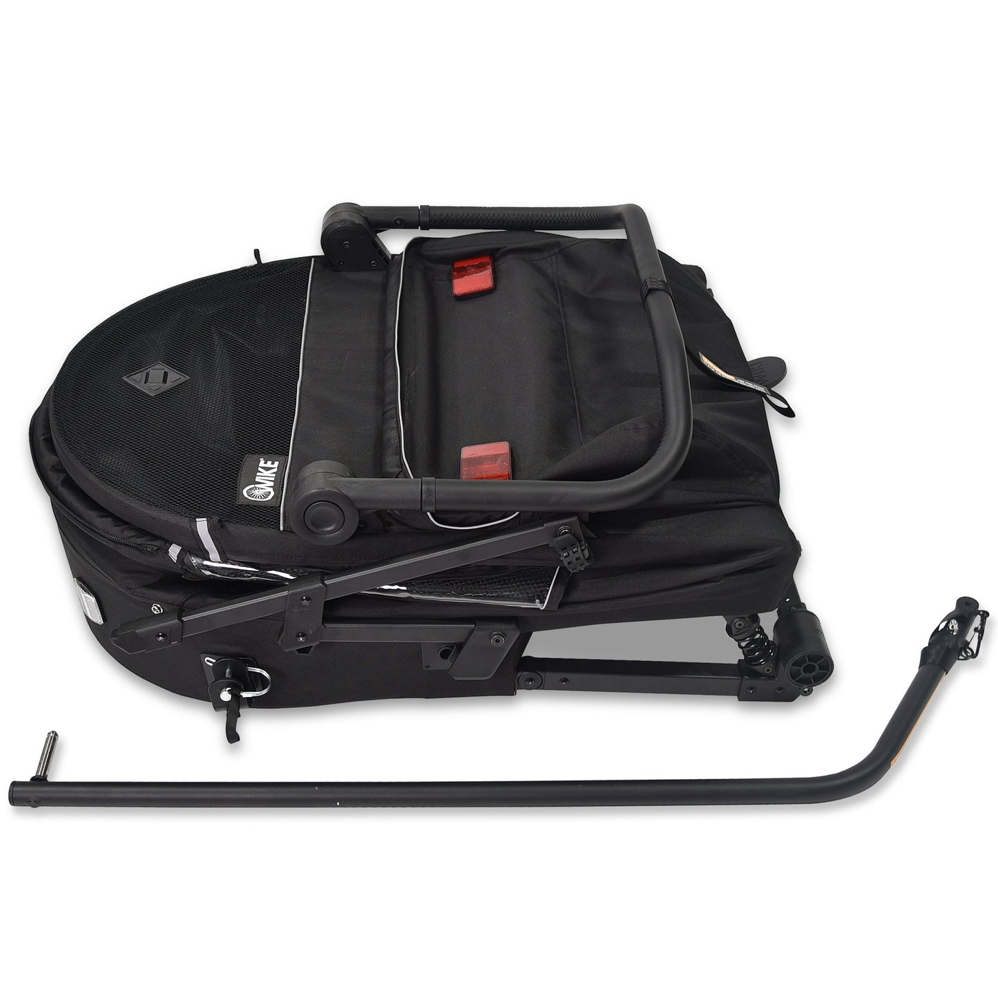 Wike Premium Suspension Bike Trailer – Black - Includes Stroller & Jogger Kit